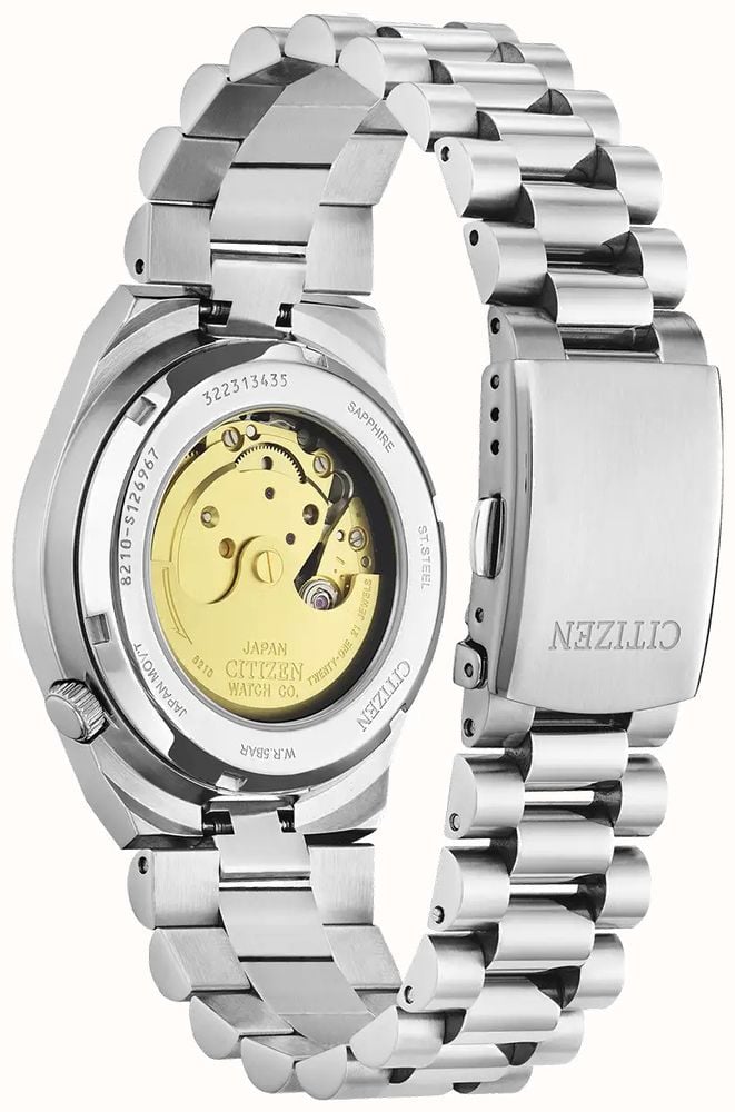 Citizen Mens Tsuyosa Auto Watch In Silver & Green