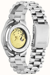 Citizen Mens Tsuyosa Auto Watch In Silver & Green