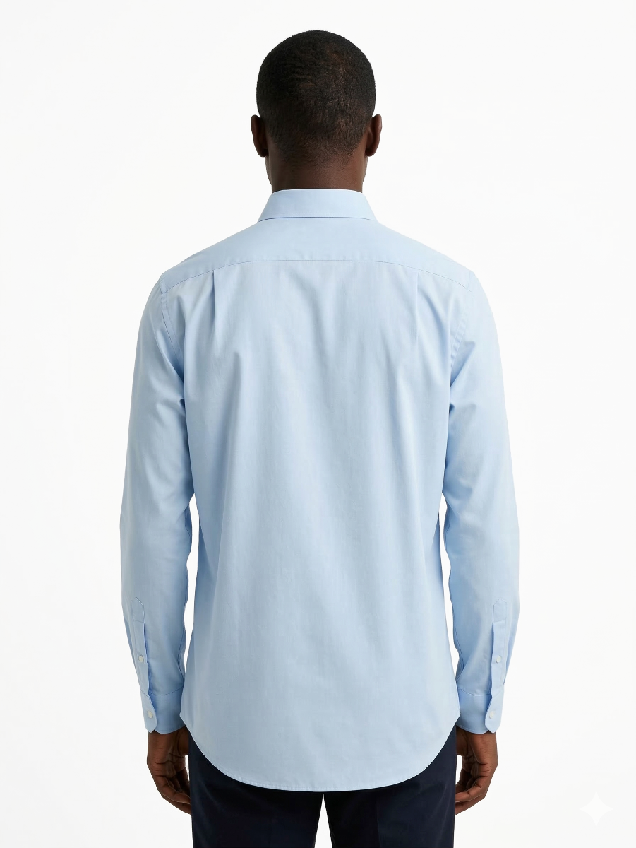 Polo Mens Long Sleeve Essential Oxford Shirt In Blue