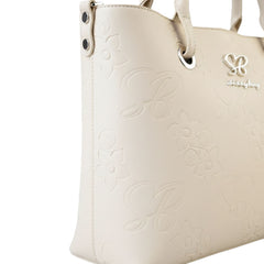 Sissyboy Debossed Print Tote Bag In Cream