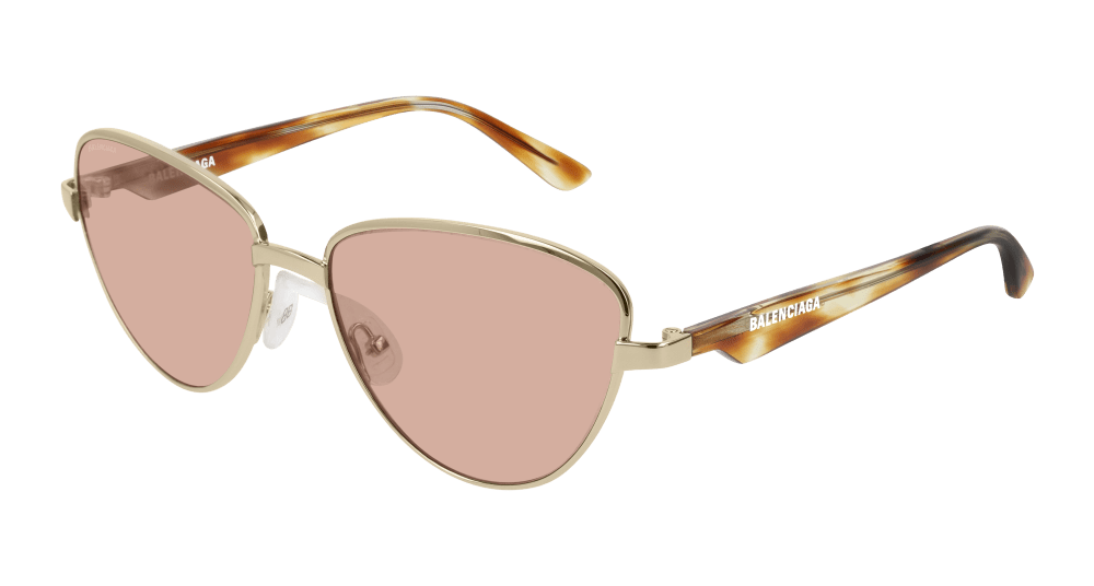 Balenciaga Sunglass Unisex Gold Havana Brown BB0011S-003