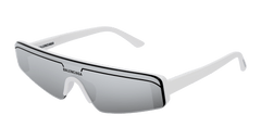 Balenciaga Sunglasses Unisex White Silver Bb0003S-002