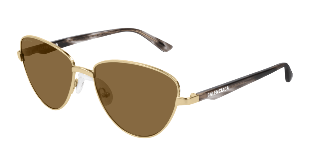 Balenciaga Sunglass Unisex Gold Havana Brown BB0011S-002