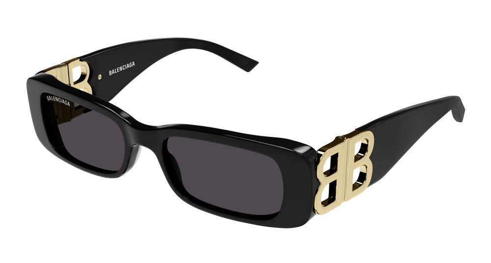 Balenciaga Sunglasses Woman Black Gold Grey Bb0096S-001