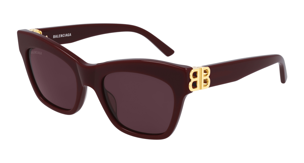 Balenciaga Sunglass Woman Burgundy Gold Red BB0132S-004