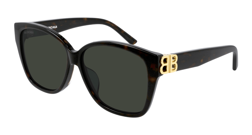 Balenciaga Sunglass Woman Havana Gold Green BB0135SA-002