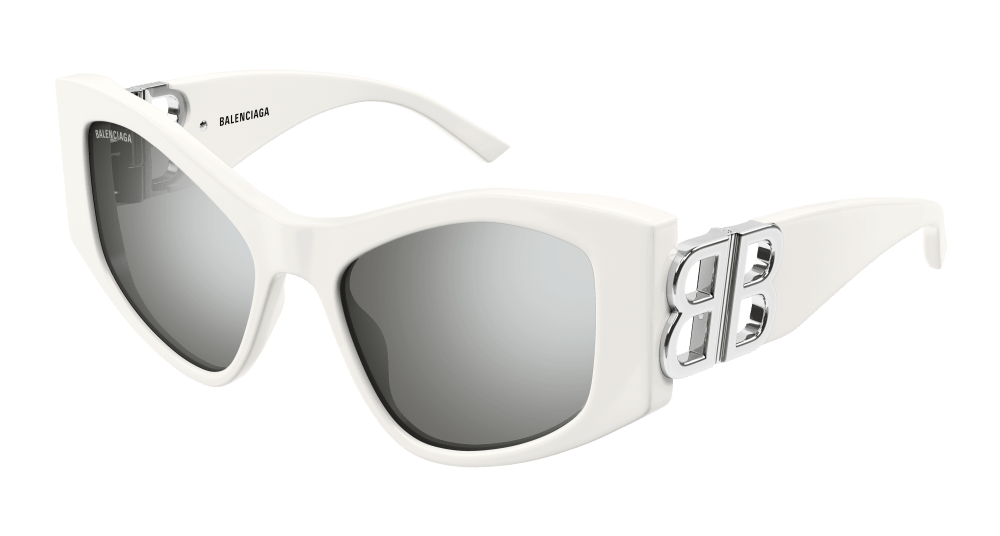 Balenciaga Sunglasses Womens In In White Silver Bb0287S-006