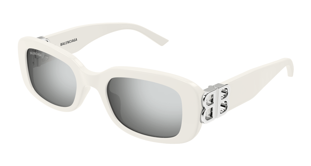 Balenciaga Sunglasses Womens In In White Silver Bb0310Sk-003