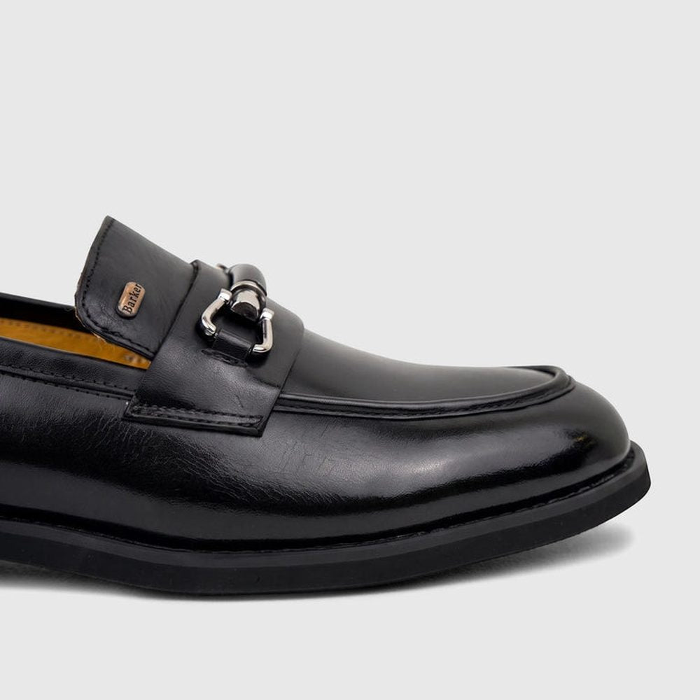 Barker Mens Samuel Leather Formal Slip On Shoes In Black