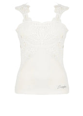 Sissyboy T31133 Crochet Lace Vest Off-White