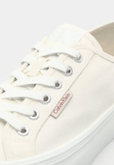 Calvin Klein Womens Vulc Platform Shoes In White