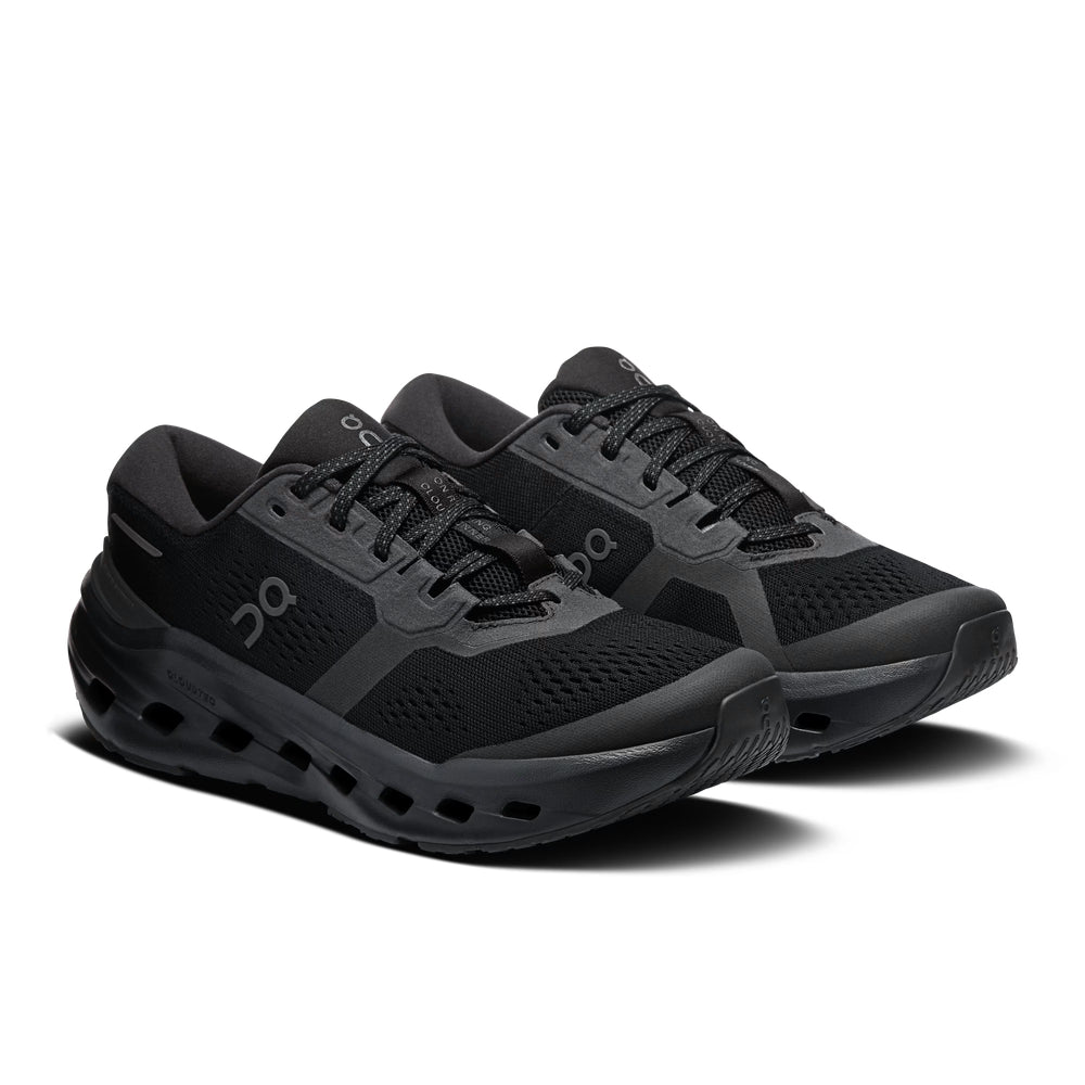 On Mens Cloudrunner 3 Sneakers In Black