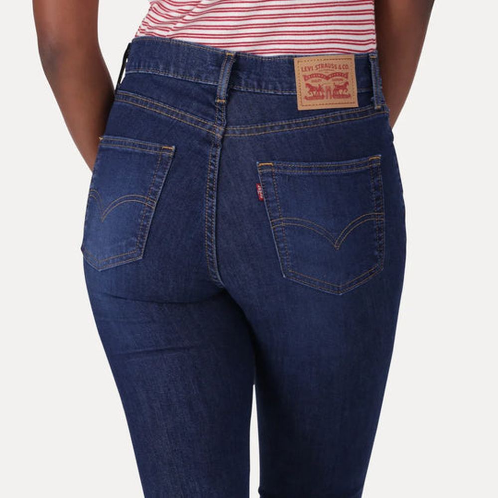 Levis Womens 720 High Rise Super Skinny Jeans In Dark Indigo