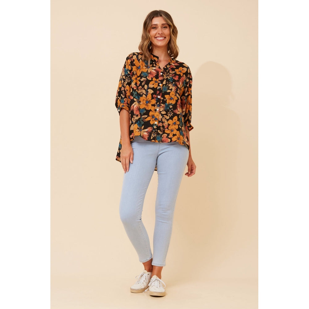 Stella Morgan Button Back Blouse In Black