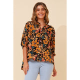 Stella Morgan Button Back Blouse In Black
