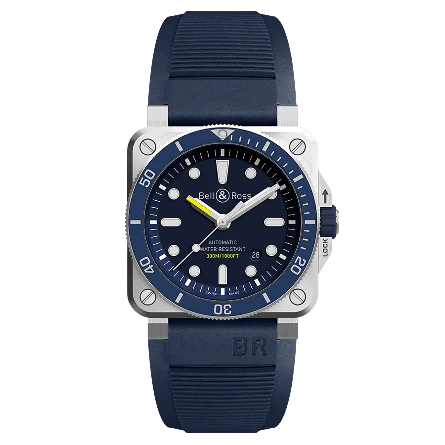 Bell & Ross Br0392 Diver Blue Stainless Steel Watch