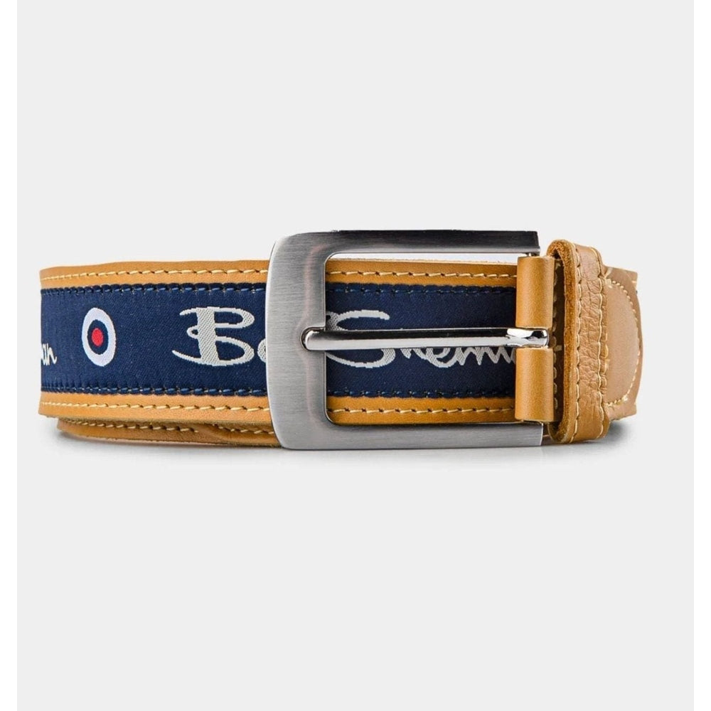 Ben Sherman Mens Casual Sport Belt In Mustard