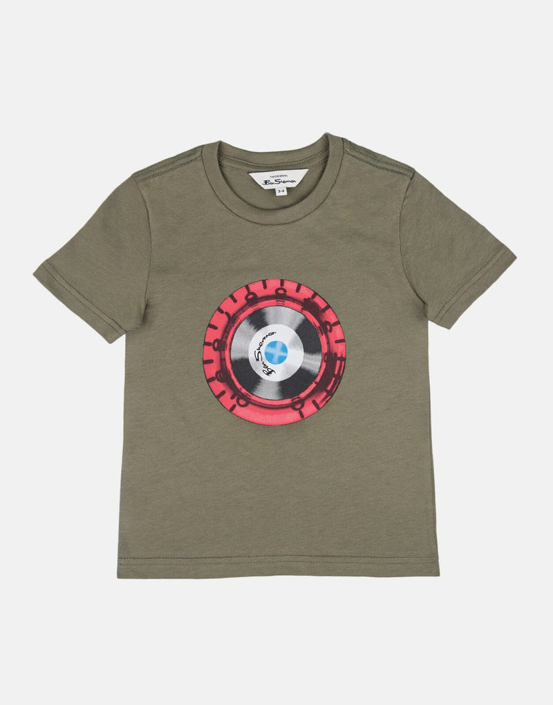 Ben Sherman Boys Turn It Up T-Shirt In Olive