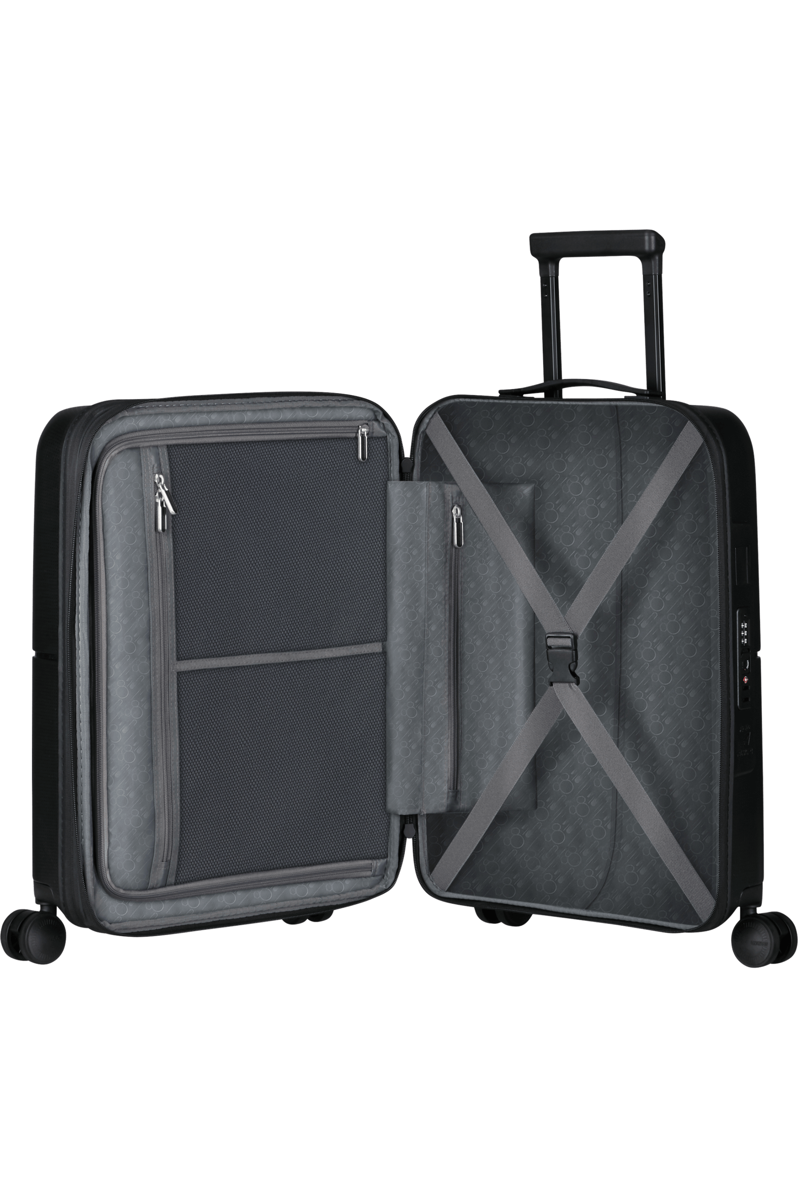 American Tourister Disney Dashpop Mickey Spinner In Black