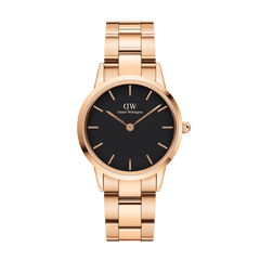Daniel Wellington Iconic Rose Link Black Dial Watch