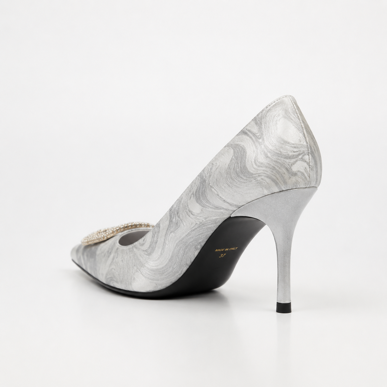 Butterfly Feet Miss Black Ladies Lanelle 3 Heels In Silver