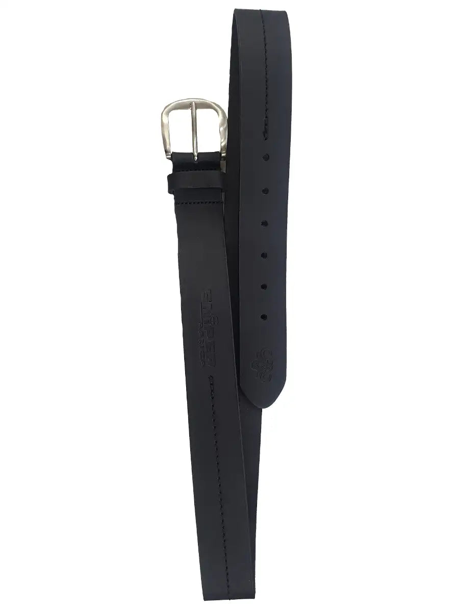 Sniper Mens Centre Stitch Leather Belt In Black