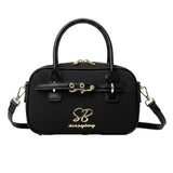 Sissy boy Mini Handbag with Front Clip Detail In Black