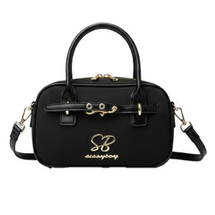 Sissyboy Mini Handbag with Front Clip Detail In Black