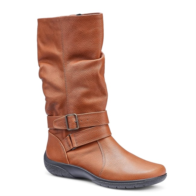 Hotter Ladies Ballinderry Boots In Tan