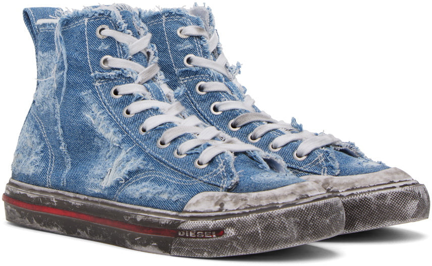 Diesel Mens S-Athos Mid Sneakers In Indigo