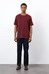 Antioch Mens Plain T-Shirt In Burgundy