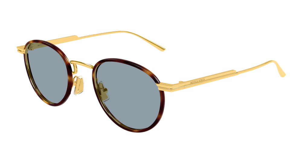 Bottega Veneta Sunglasses Mens In Gold Blue BV1389S-002