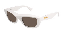 Bottega Veneta Sunglasses Unisex Ivory Brown Bv1326S-004