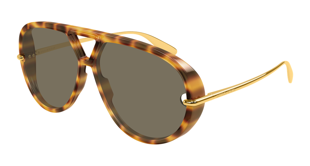 Bottega Veneta Sunglasses Unisex In Havana Gold BV1274S-005