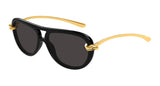 Bottega Veneta Sunglasses Womens In Black Gold Grey BV1418S-005