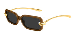 Bottega Veneta Sunglasses Womens in Brown Gold Grey BV1439S-005