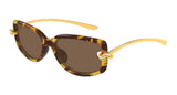 Bottega Veneta Sunglasses Womens In Havana Gold Brown BV1440SA-002