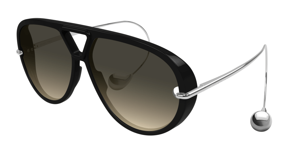 Bottega Veneta Sunglasses Womens in Black Silver Brown BV1273S-010
