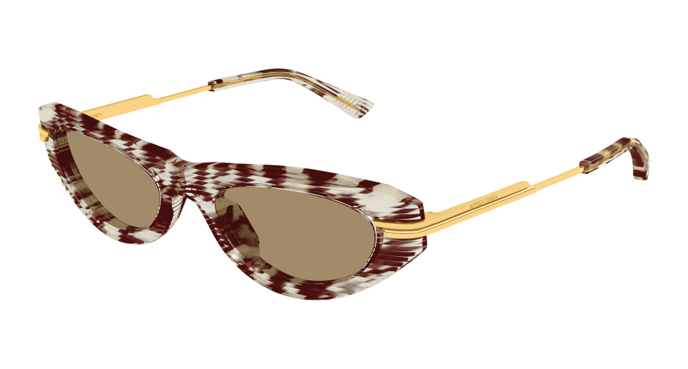 Bottega Veneta Sunglasses Womens In Havana Gold Brown BV1368S-003