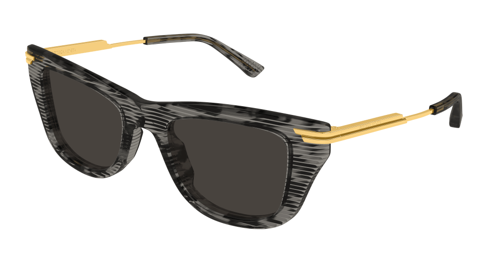 Bottega Veneta Sunglasses Womens In Havana Gold Grey BV1369S-003