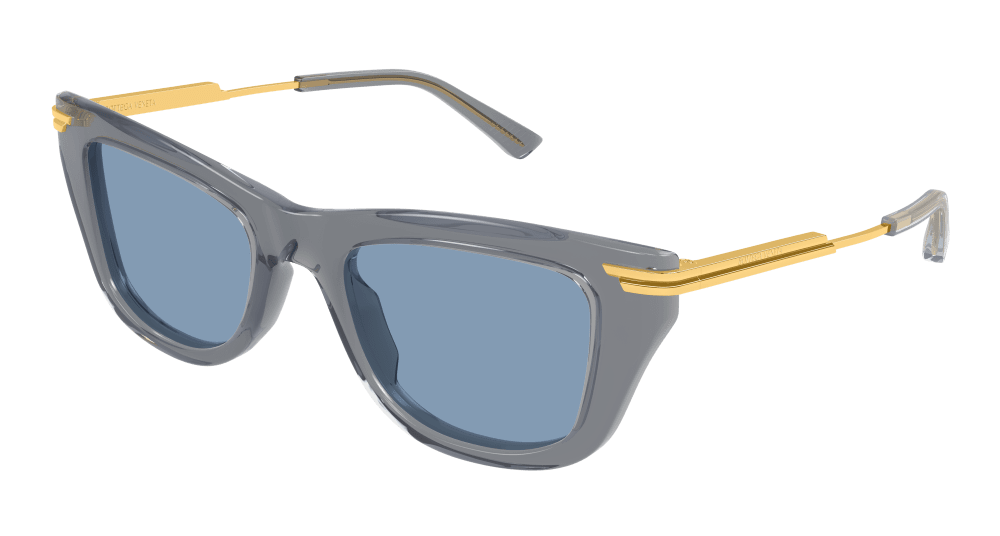 Bottega Veneta Sunglasses Womens In Light Blue Gold Blue BV1369S-005