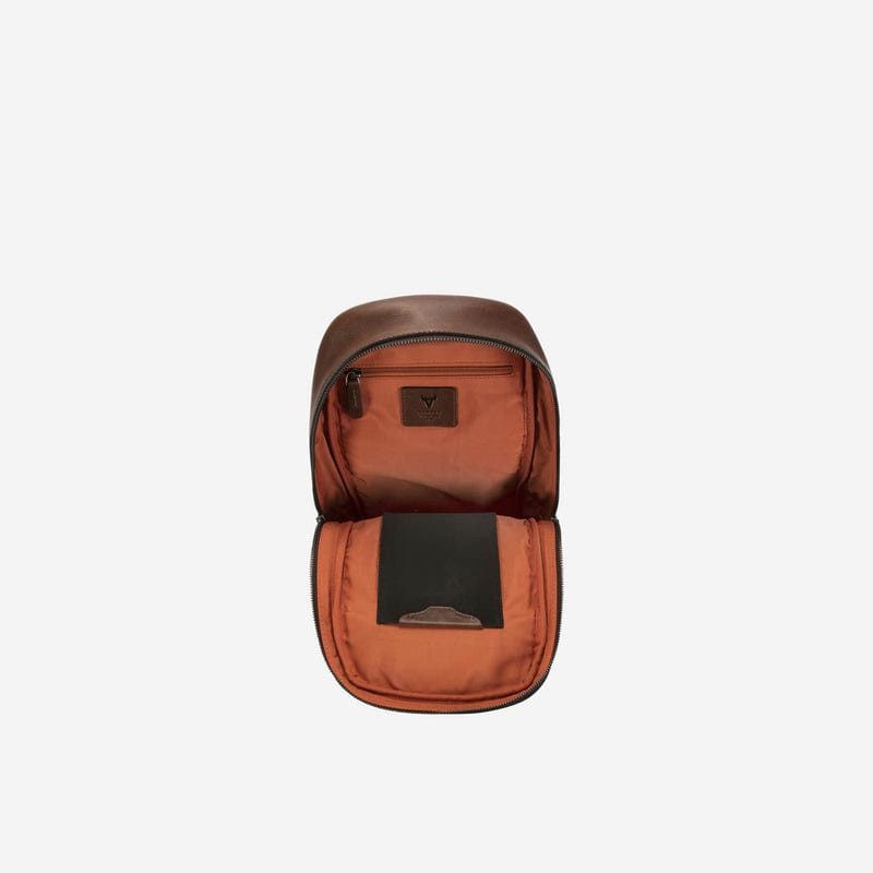 Brando Brosnan One Strap Backpack In Brown