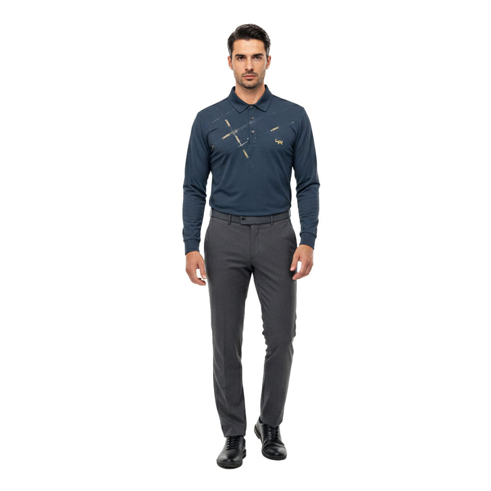 Loreti Mens Brut Long Sleeve Golfer In Moss