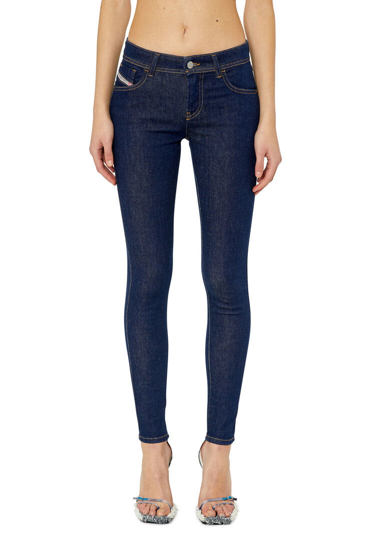 Diesel Womens L-2018 Slandy-Low Jeans In Navy