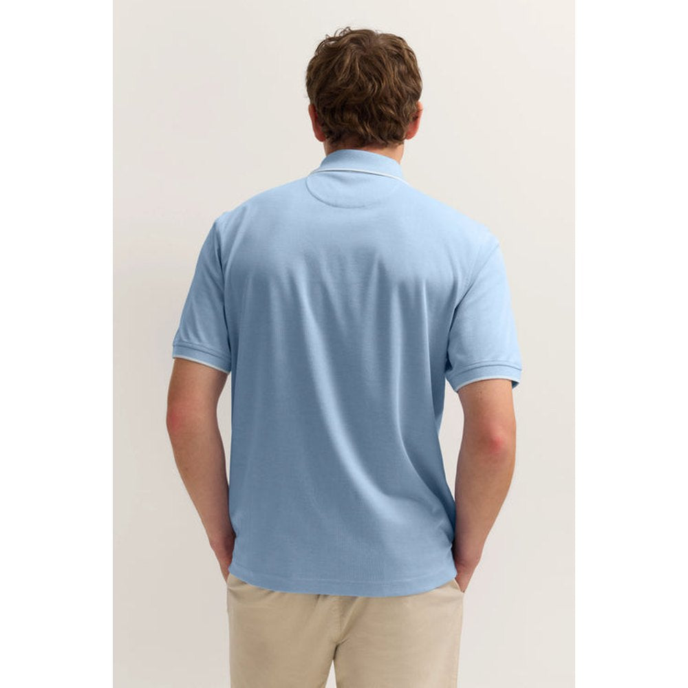 Bugatti Mens  1/2 Sleeve Golfer In Light Blue