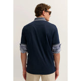 Bugatti Mens 1/2 Sleeve Golfer In Navy Blue