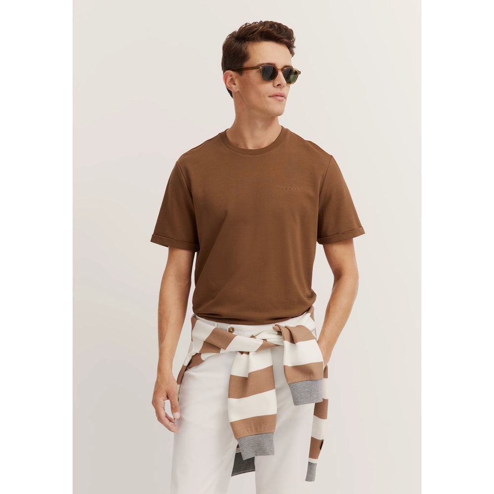Bugatti Mens T-Shirt In Cognac