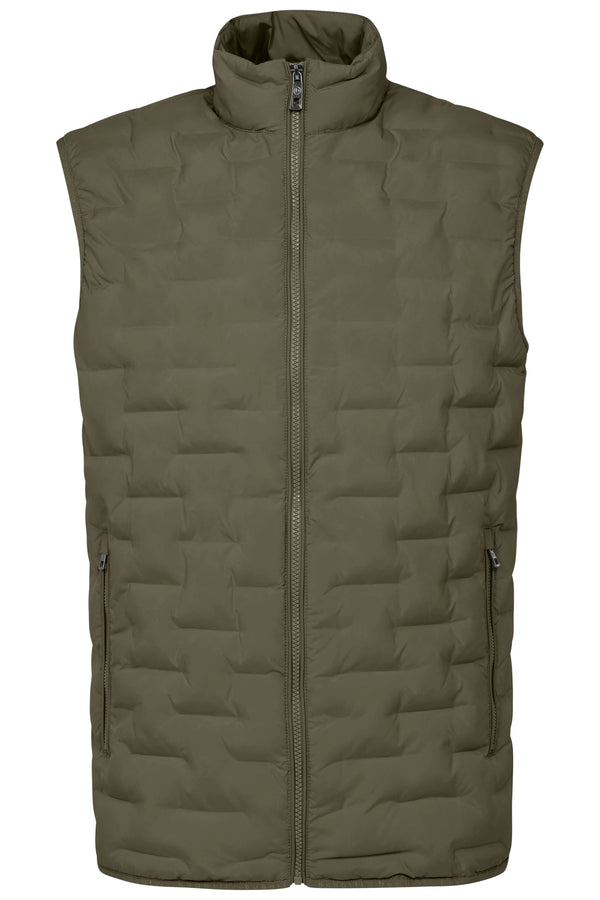 Bugatti Mens Sleeveless Jacket In  Olive