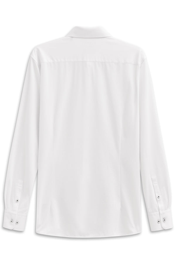 Bugatti Mens Casual Long Sleeve Shirt In White