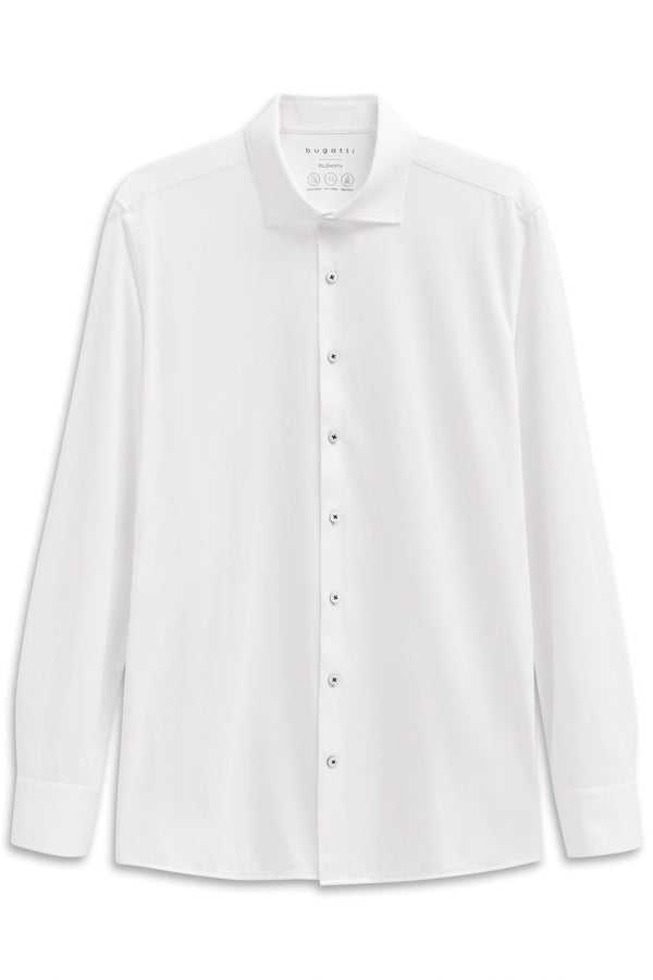 Bugatti Mens Casual Long Sleeve Shirt In White